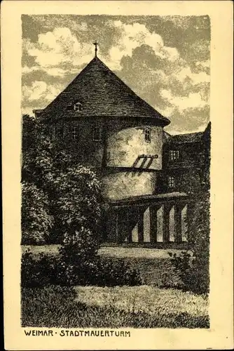 Ak Weimar in Thüringen, schöne Detailansicht