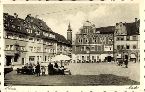 Ak Weimar in Thüringen, schöne Detailansicht