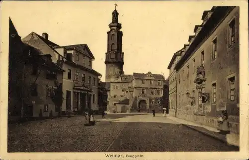 Ak Weimar in Thüringen, schöne Detailansicht