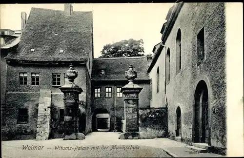 Ak Weimar in Thüringen, schöne Detailansicht