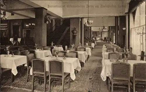 Ak Berlin Charlottenburg, Bierrestaurant Wilhelmshallen am Zoologischen Garten