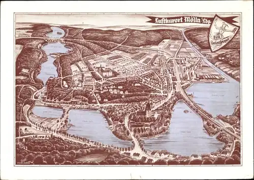 Ak Mölln in Lauenburg, schöne Detailansicht