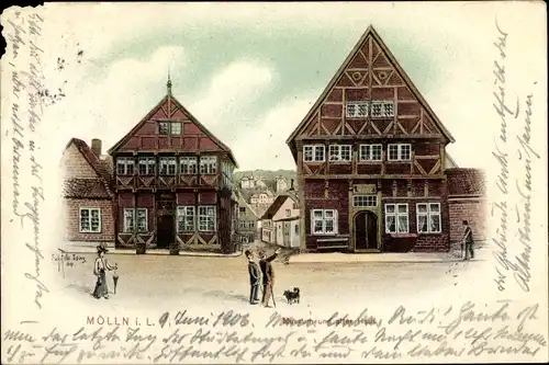 Ak Mölln in Lauenburg, schöne Detailansicht