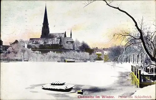 Ak Chemnitz in Sachsen, schöne Detailansicht