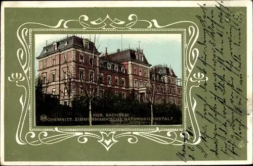 Ak Chemnitz in Sachsen, schöne Detailansicht