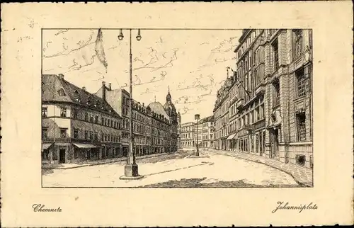 Ak Chemnitz in Sachsen, schöne Detailansicht