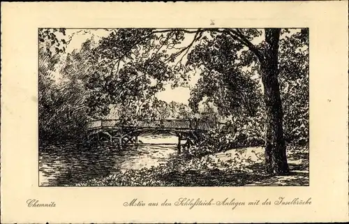 Ak Chemnitz in Sachsen, schöne Detailansicht