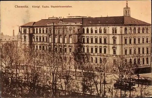 Ak Chemnitz in Sachsen, schöne Detailansicht