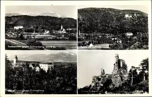 Ak Seebenstein in Niederösterreich, schöne Detailansicht