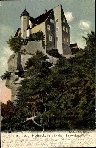 Ak Hohnstein in der Sächsischen Schweiz, schöne Detailansicht