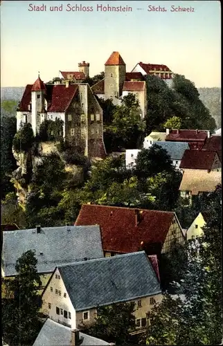 Ak Hohnstein in der Sächsischen Schweiz, schöne Detailansicht
