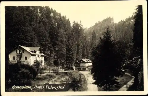 Ak Hohnstein in der Sächsischen Schweiz, schöne Detailansicht