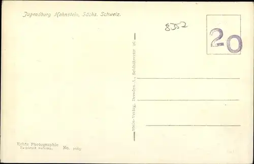 Ak Hohnstein in der Sächsischen Schweiz, schöne Detailansicht