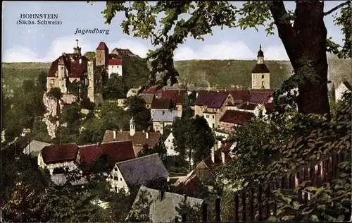 Ak Hohnstein in der Sächsischen Schweiz, schöne Detailansicht