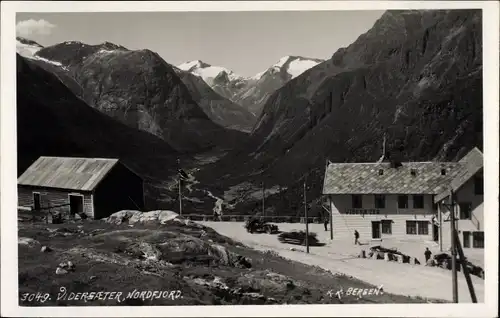 Ak Videseter Norwegen, Nordfjord, Ortschaft mit Landschaftsblick