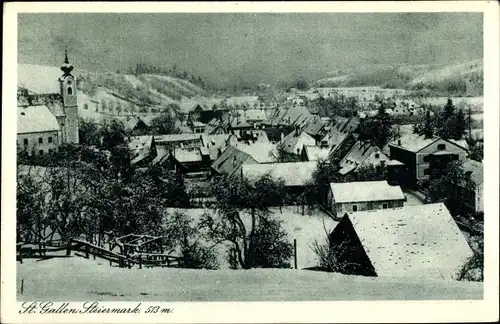 Ak Sankt Gallen in der Steiermark, schöne Detailansicht