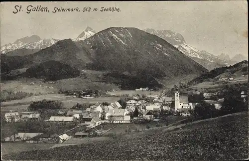 Ak Sankt Gallen in der Steiermark, schöne Detailansicht