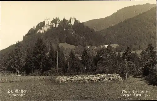 Ak Sankt Gallen in der Steiermark, schöne Detailansicht