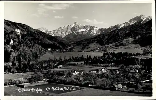 Ak Sankt Gallen in der Steiermark, schöne Detailansicht