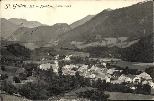 Ak Sankt Gallen in der Steiermark, schöne Detailansicht