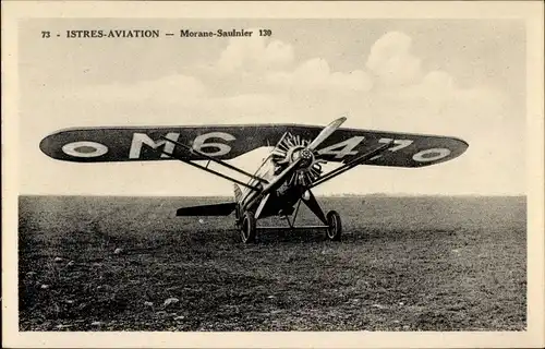 Ak Istres Bouches du Rhône, Morane Saulnier 130, Französisches Militärflugzeug, M647