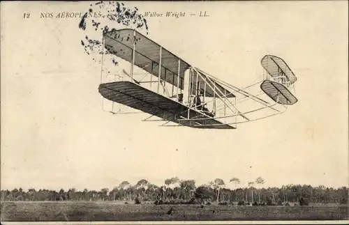 Ak Nos Aéroplanes, Aéroplane Wilbur Wright, Doppeldecker, Flugzeug