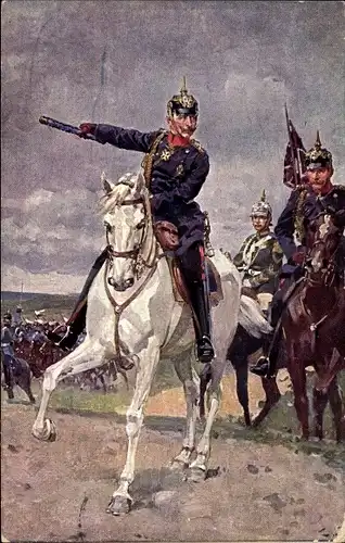 Künstler Ak Kaiser Wilhelm II., Kronprinz Wilhelm von Preußen, Garde du Corps