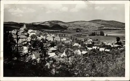 Ak Štíty Schildberg Reg. Olmütz, Blick auf Ortschaft und Umgebung