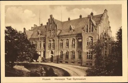 Ak Husum in Nordfriesland, Hermann Tast Gymnasium 