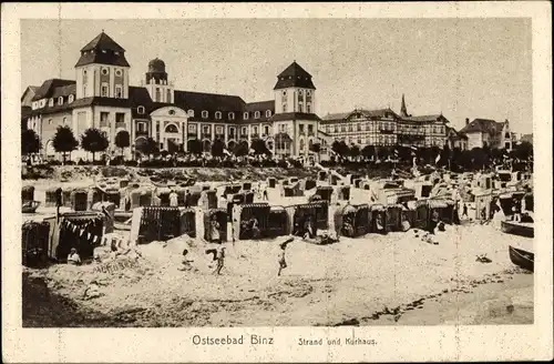 Ak Ostseebad Binz auf Rügen, schöne Detailansicht