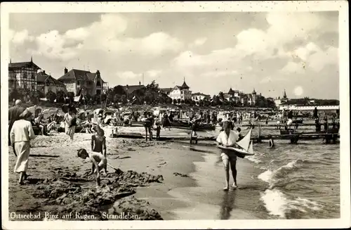 Ak Ostseebad Binz auf Rügen, schöne Detailansicht