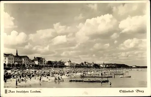 Ak Ostseebad Binz auf Rügen, schöne Detailansicht