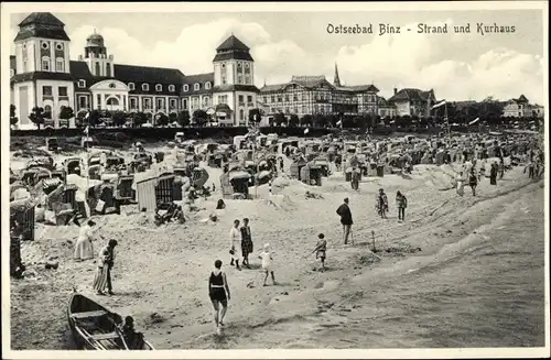 Ak Ostseebad Binz auf Rügen, schöne Detailansicht