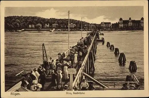 Ak Ostseebad Binz auf Rügen, schöne Detailansicht