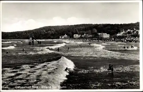 Ak Ostseebad Binz auf Rügen, schöne Detailansicht