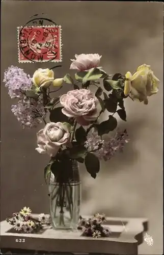 10 alte Ak Blumengestecke, Blumen, Vasen, Diverse Ansichten