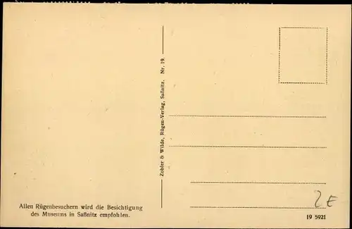 Ak Sassnitz auf Rügen, schöne Detailansicht