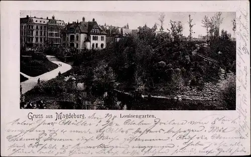 Ak Magdeburg in Sachsen Anhalt, schöne Detailansicht