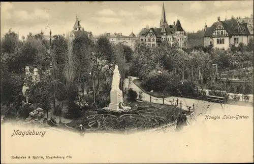 Ak Magdeburg in Sachsen Anhalt, schöne Detailansicht