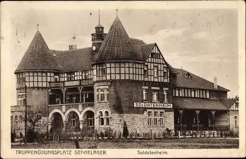 Ak Paderborn in Nordrhein Westfalen, Truppenübungsplatz Sennelager, Soldatenheim