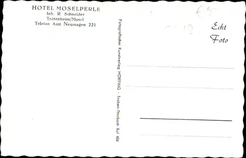 Ak Trittenheim Rheinland Pfalz, Hotel Moselperle, Inh. R. Schneider