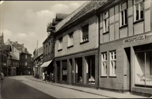 Ak Klötze im Altmarkkreis Salzwedel, Oebisfelder Straße, Bäckerei Arno Saumsiegel