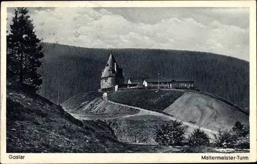 Ak Goslar in Niedersachsen, Maltermeister Turm und Umgebung 