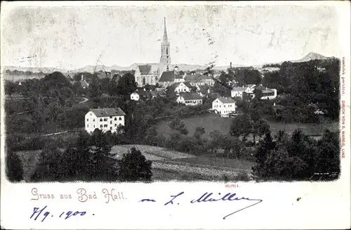 Ak Bad Hall in Oberösterreich, schöne Detailansicht