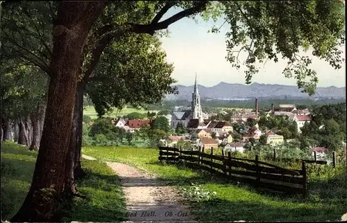 Ak Bad Hall in Oberösterreich, schöne Detailansicht