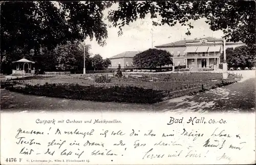 Ak Bad Hall in Oberösterreich, schöne Detailansicht