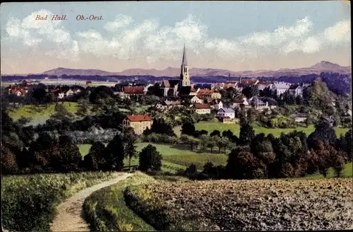 Ak Bad Hall in Oberösterreich, schöne Detailansicht