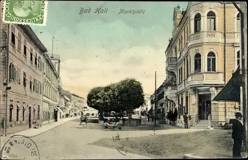 Ak Bad Hall in Oberösterreich, schöne Detailansicht