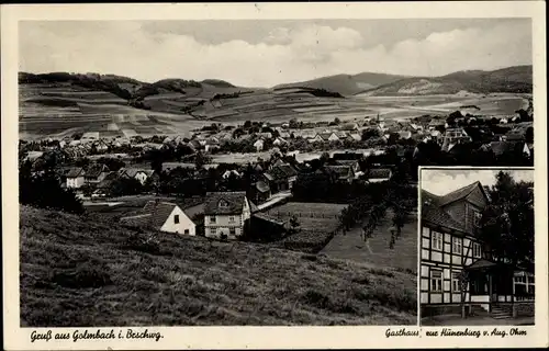 Ak Golmbach Niedersachsen, Totalansicht, Gasthaus zur Hünenburg, Inh. Aug. Ohm