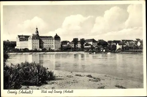 Ak Coswig an der Elbe im Kreis Wittenberg, Blick auf die Stadt